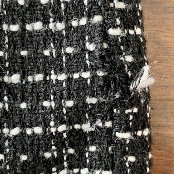 LOFT Black and White Wool Blend Skirt, - Picture 7 of 7